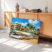 Fort Lauderdale and Horizon Apartment Hotel 1950s - Canvas Print