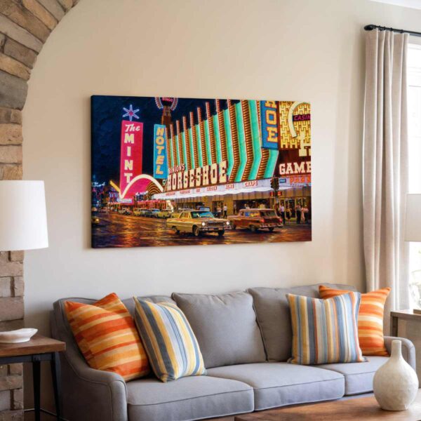 Fremont Street, Las Vegas 1960s - Canvas Print