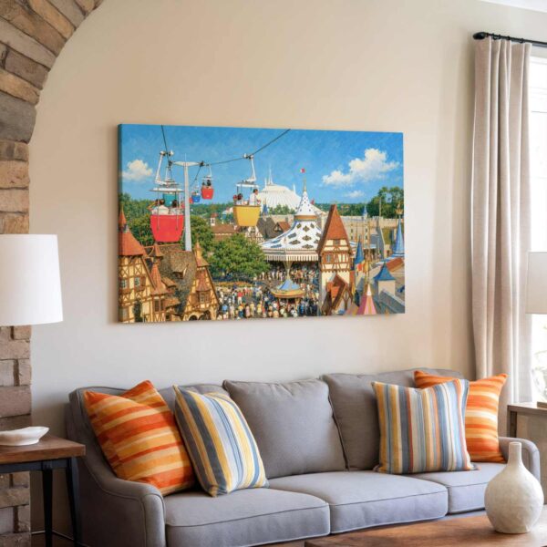 20260522050254-1f1559b7-d907-63cc-8cd3-92a940f0ee19.jpg Skyway over Fantasyland at Walt Disney World 1970s – Canvas Print
