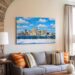 Detroit Riverfront and Boblo Boats 1960s – Canvas Print