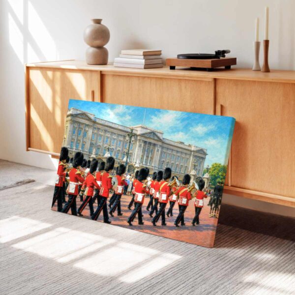 20260523224639-1f156f94-308a-654e-aee2-4e5327fea70b-1.jpg Foot Guards Marching at Buckingham Palace, London 1960s – Canvas Print