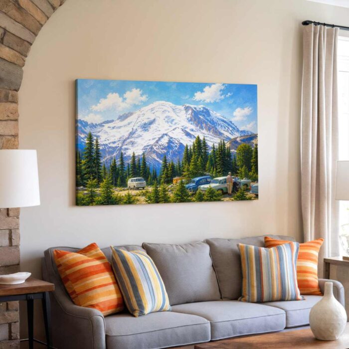 Mount Rainier, Washington 1960s - Canvas Print