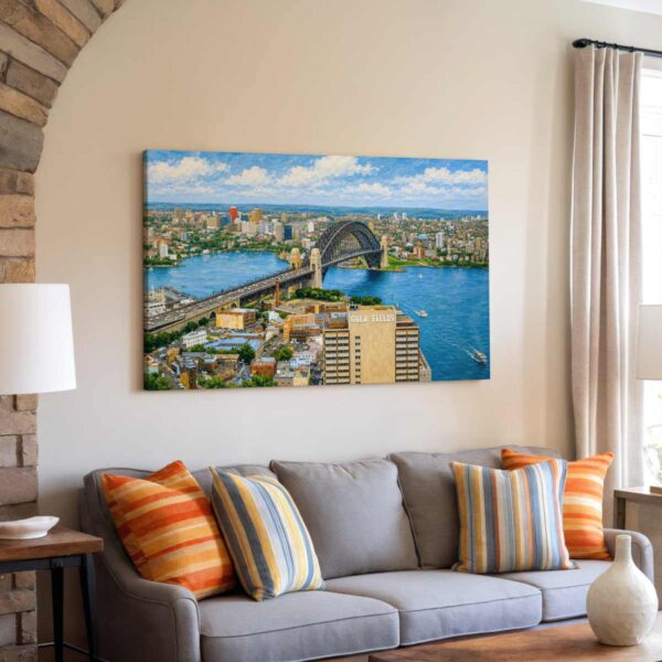 20260527021920-1f159727-80a4-6362-a4c8-d6bd0cacf235.jpg Sydney Harbour Bridge, Sydney, Australia 1970s - Canvas Print