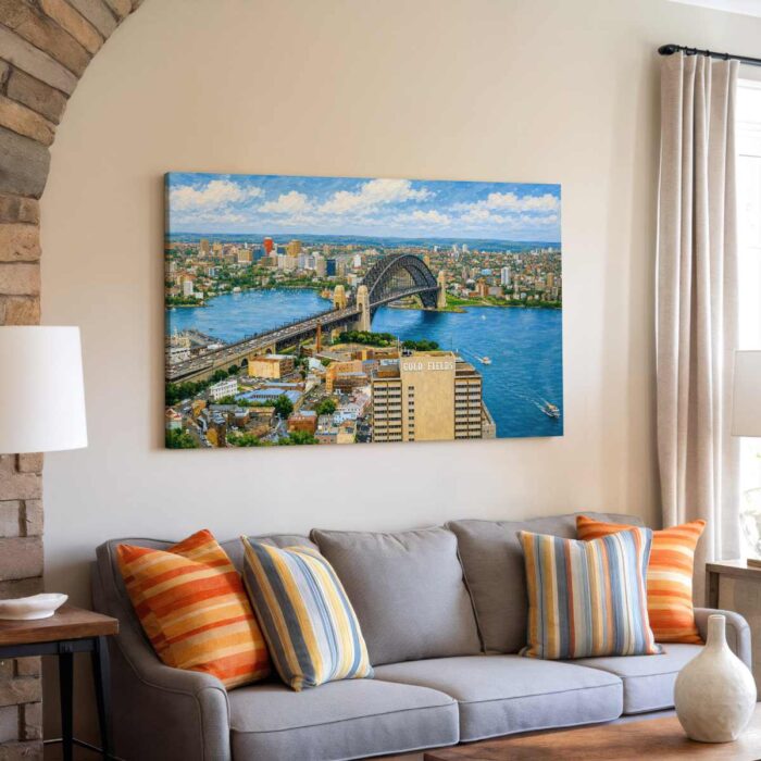 Sydney Harbour Bridge, Sydney, Australia 1970s - Canvas Print