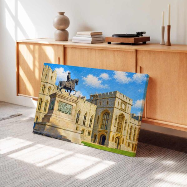 20260530233451-1f15c802-780d-68fa-bb4b-323553f999ae.jpg Windsor Castle and King Charles II Statue 1980s – Canvas Print