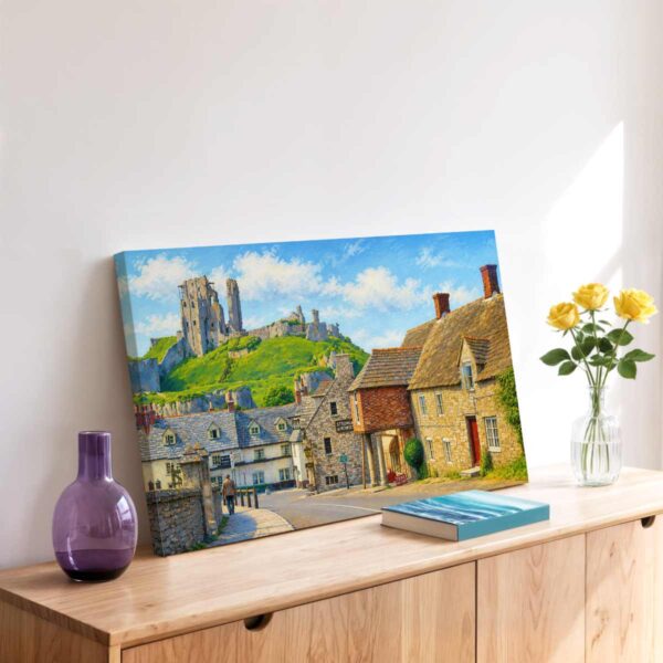 20260530234737-1f15c81f-04af-6936-8e45-faf7e9a0c6d8.jpg Corfe Castle Village, Dorset 1960s – Canvas Print