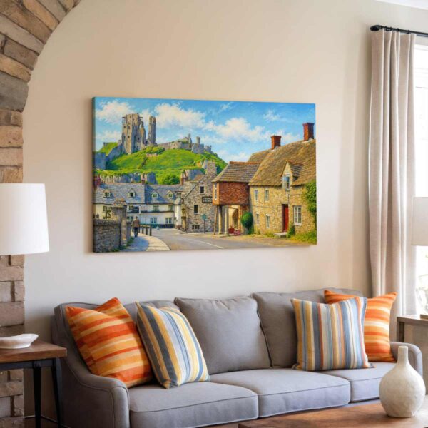 20260530234737-1f15c81f-04c7-62c0-a4cf-82a785cb3930.jpg Corfe Castle Village, Dorset 1960s – Canvas Print