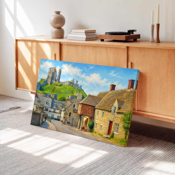 20260530234737-1f15c81f-051c-64f0-9d44-56c90160b76e.jpg Corfe Castle Village, Dorset 1960s – Canvas Print