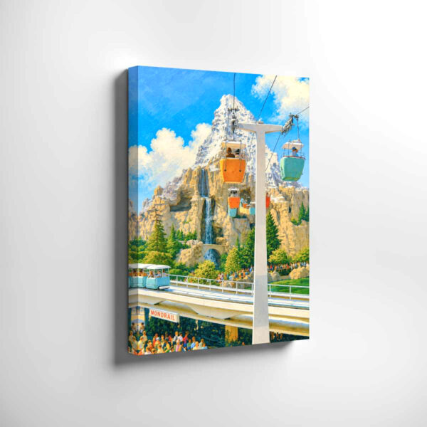 Matterhorn and Skyway, Disneyland, California 1970s - Canvas Print
