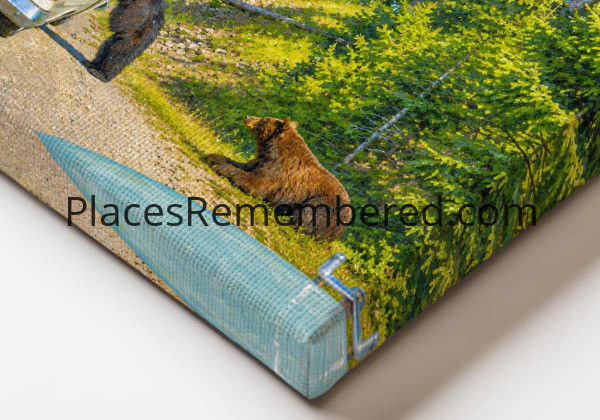 Mirrored edge canvas print detail