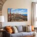 Detroit Riverfront from the Ambassador Bridge 1950s – Canvas Print