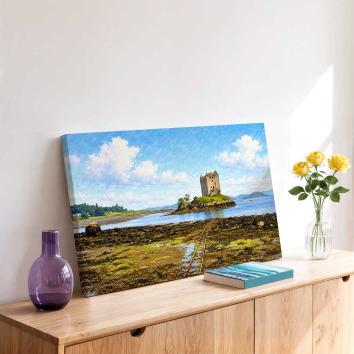Castle Stalker on Loch Laich, Scotland 1970s – Canvas Print