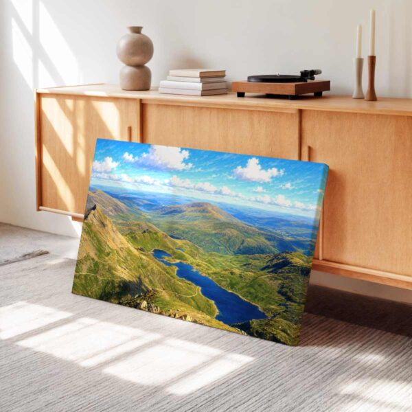 Llyn Llydaw and Snowdonia Mountains, Wales 1980s – Canvas Print
