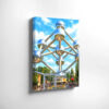 Expo 58 Atomium and Chairlift, Brussels, Belgium 1958 - Canvas Print