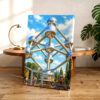 Expo 58 Atomium and Chairlift, Brussels, Belgium 1958 - Canvas Print