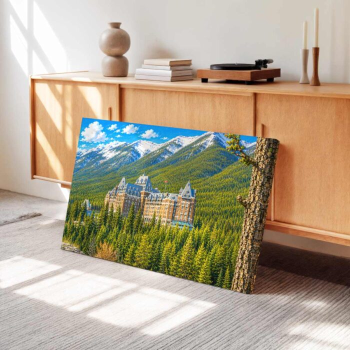 Banff Springs Hotel, Banff, Alberta, Canada 1980s - Canvas Print