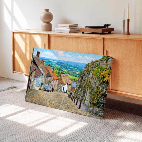 Gold Hill, Shaftesbury, Dorset, England 1970s - Canvas Print