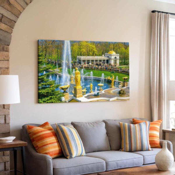 Peterhof Palace, St. Petersburg, Russia 1970s - Canvas Print