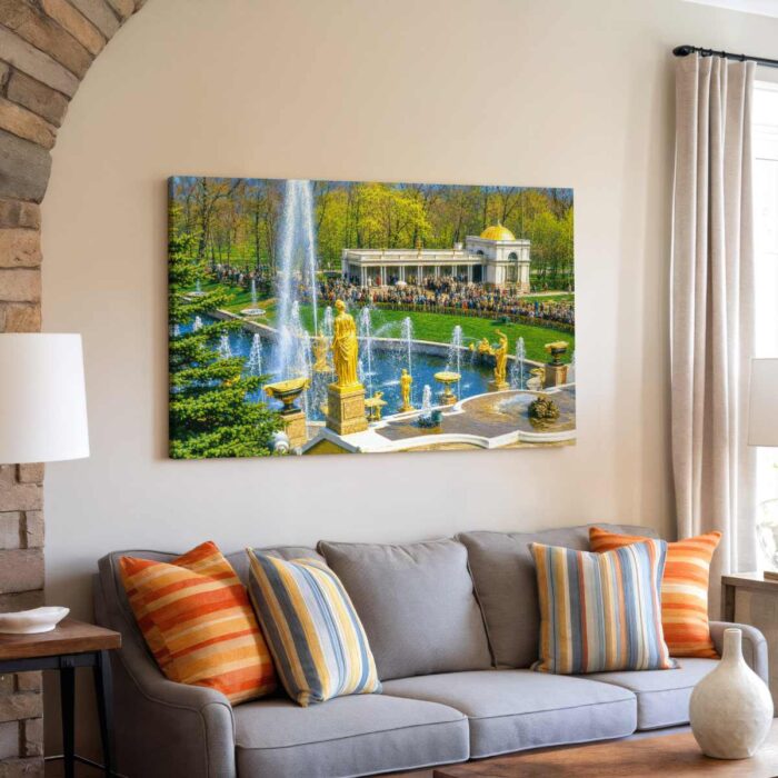 Peterhof Palace, St. Petersburg, Russia 1970s - Canvas Print