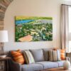 Aerial view of Six Flags Over Texas, Arlington, Texas 1960s - Canvas Print