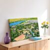 Aerial view of Six Flags Over Texas, Arlington, Texas 1960s - Canvas Print