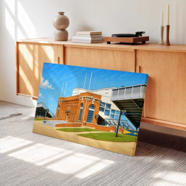 Original Press Box at Michigan Stadium, Ann Arbor, Michigan 1950s - Canvas Print