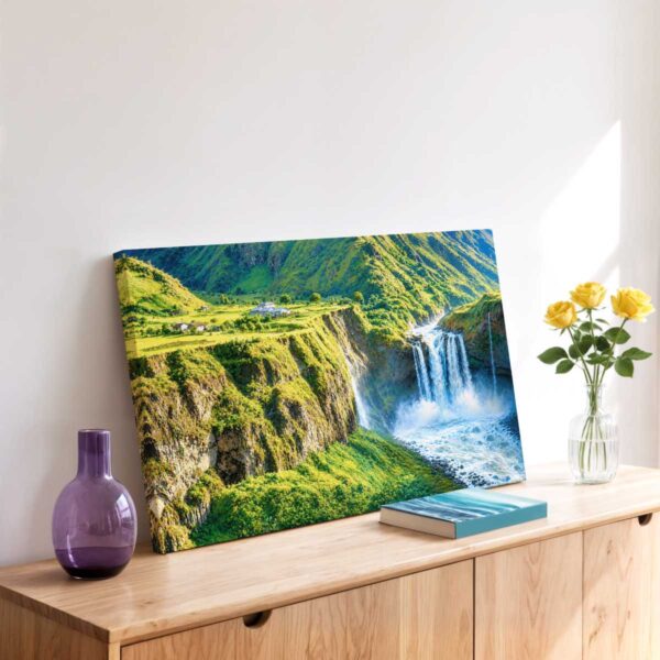 Agoyán Waterfall, Baños de Agua Santa, Ecuador 1970s - Canvas Print