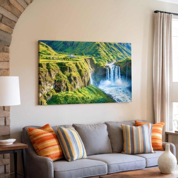 Agoyán Waterfall, Baños de Agua Santa, Ecuador 1970s - Canvas Print