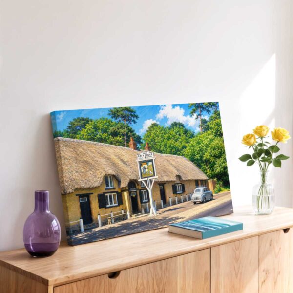 The Cat & Fiddle Pub, Hinton Admiral, Hampshire 1950s - Canvas Print