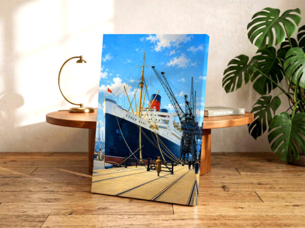 20260614172413-1f16815d-d118-6b2e-95a3-46076570587d.jpg RMS Queen Mary, Southampton, England 1950s - Canvas Print