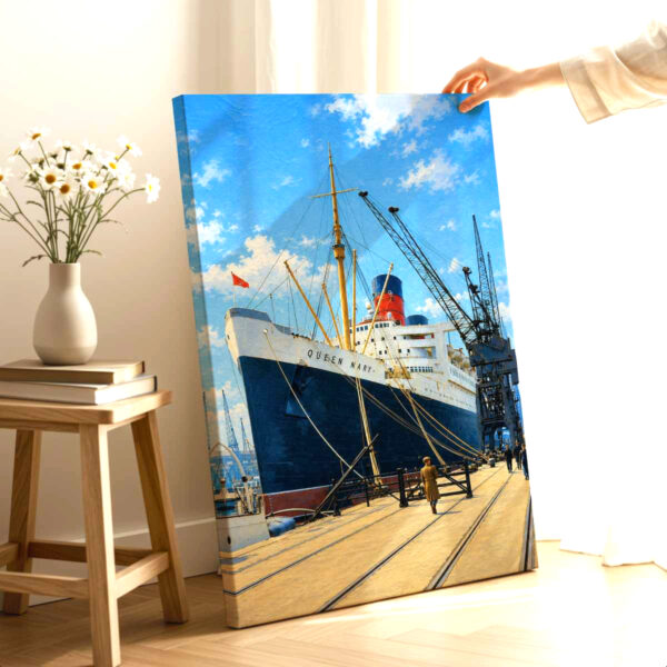 20260614172414-1f16815d-d1eb-6830-9681-5601eaa66e4b.jpg RMS Queen Mary, Southampton, England 1950s - Canvas Print