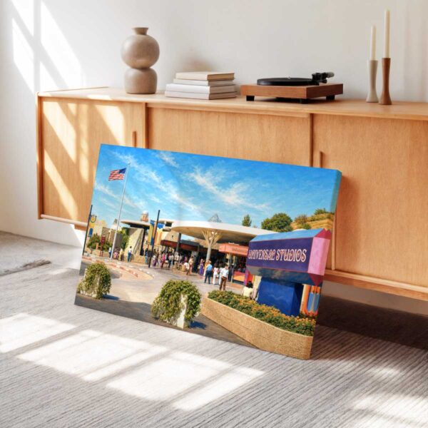 Universal Studios Entrance, Hollywood, California 1970s - Canvas Print
