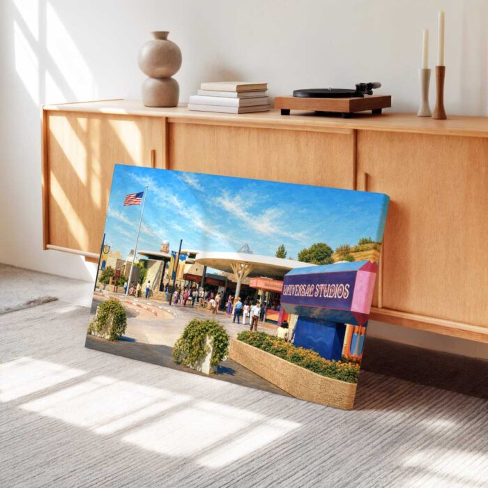 Universal Studios Entrance, Hollywood, California 1970s - Canvas Print