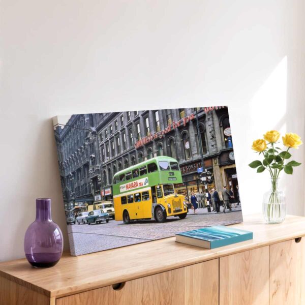 20260621190237-1f16da3c-4966-6e1e-aef0-d2aceb258af0.jpg Leyland Titan Bus on Union Street, Glasgow, Scotland 1960s - Canvas Print