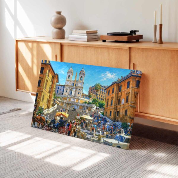 20260622003446-1f16dd22-b982-6926-b364-fa4b5faf1335.jpg Spanish Steps and Trinità dei Monti, Rome, Italy 1970s - Canvas Print