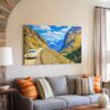 Volkswagen Beetle in the Peruvian Andes, Peru 1978 - Canvas Print