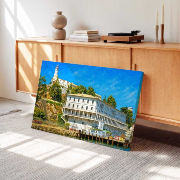 Alcatraz Island and Lighthouse, San Francisco 1970s - Canvas Print