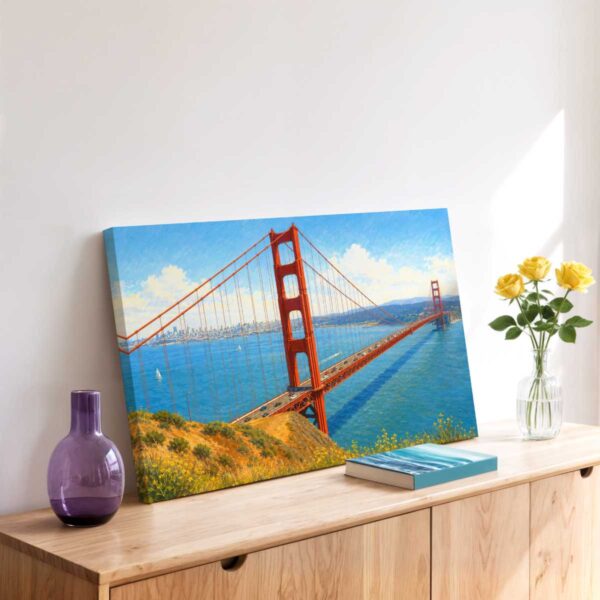 Golden Gate Bridge, San Francisco, California 1970s - Canvas Print Golden Gate Bridge, San Francisco, California 1970s - Canvas Print