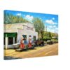 Sheehan's Filling Station with Texaco petrol pumps in rural Ireland 1970s - Canvas Print