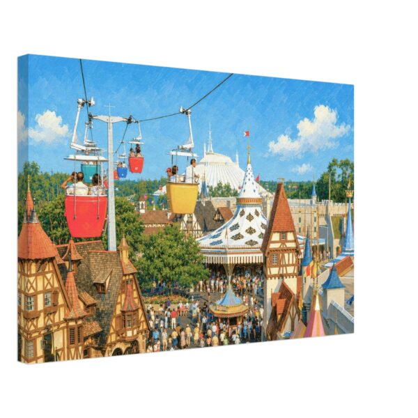 Skyway over Fantasyland at Walt Disney World 1970s – Canvas Print 038440d1-96e5-4a2a-924e-c486ffda3a1c
