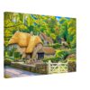 Thatched Cottage in Buckland in the Moor, Devon 1970s – Canvas Print 050c3380-d5da-4c2f-bed0-460d883a1d4e