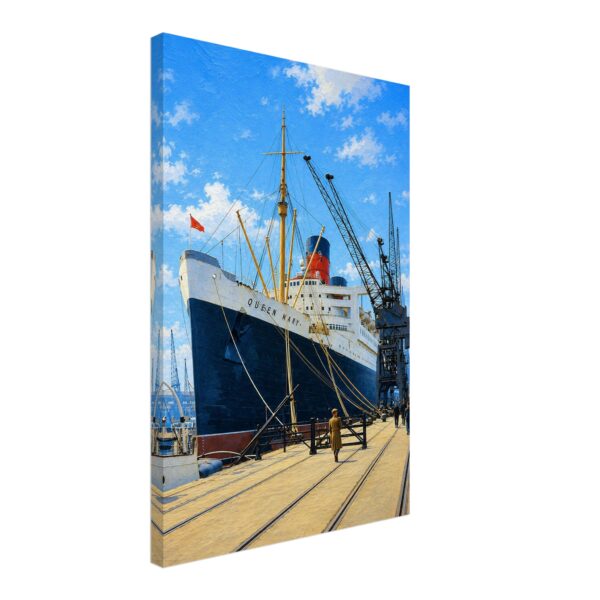 RMS Queen Mary, Southampton, England 1950s - Canvas Print 0729116c-106e-4f49-8901-669823709fde