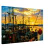 Sunset in Oban Harbour, Scotland 1970s - Canvas Print 08bcc111-2548-450c-ab80-acf967cefc00