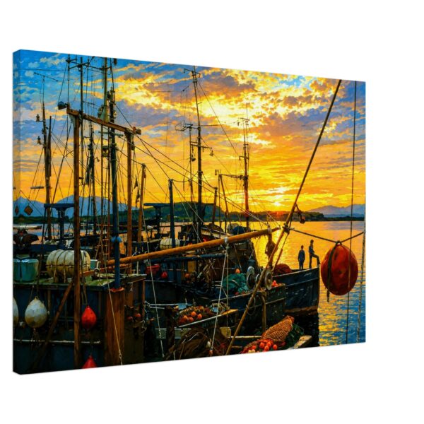Sunset in Oban Harbour, Scotland 1970s - Canvas Print 08bcc111-2548-450c-ab80-acf967cefc00