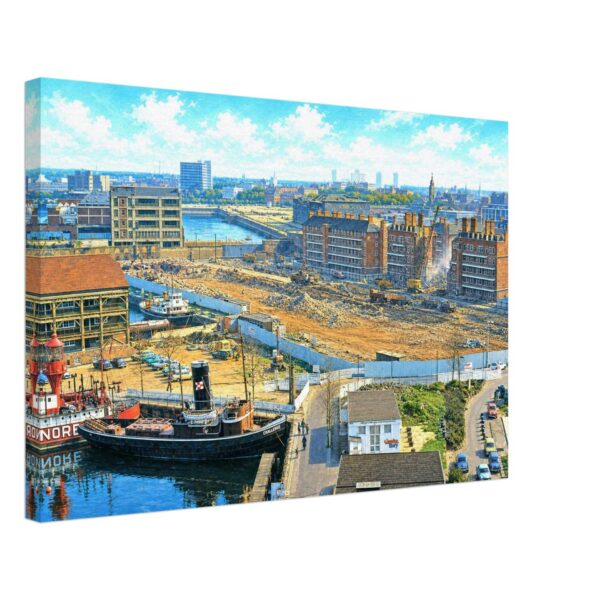 St Katharine Docks Redevelopment, London 1970s - Canvas Print 0ba4b41e-1301-43d6-b8b5-077e8af8a21e