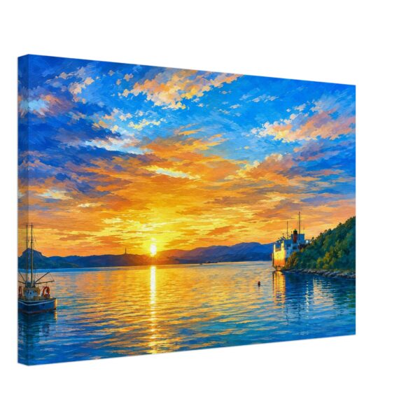 Sunset in Oban, Scotland 1970s - Canvas Print 0db6808b-7beb-4a58-83a3-7b637941983f