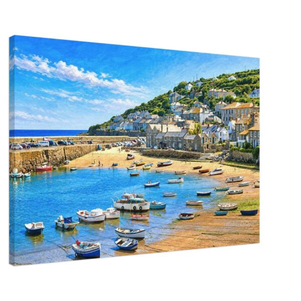 Mousehole Harbour, Cornwall, England 1970s - Canvas Print 0e0b03a5-b57b-4d8c-9148-4eb14b3875df