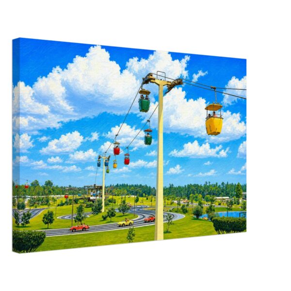Walt Disney World Skyway and Tomorrowland Speedway, Florida 1973 - Canvas Print 11b39345-4130-4331-83f9-066232459135