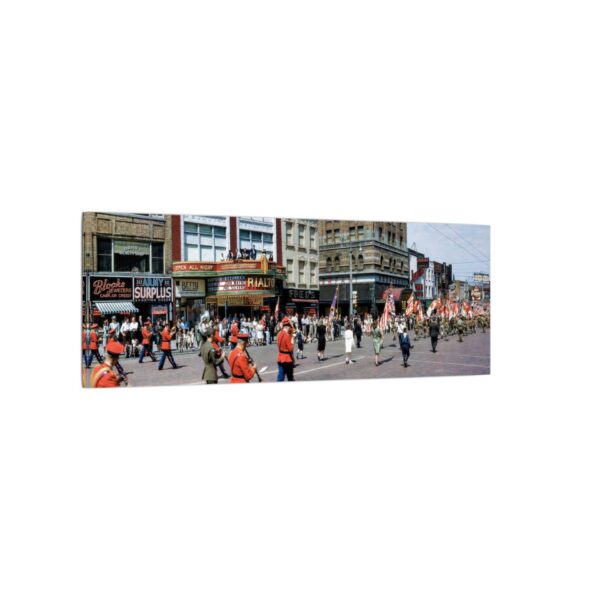 Downtown Flint Memorial Day Parade 1946 - Panoramic Canvas Print Downtown Flint Memorial Day Parade 1946 - Panoramic Canvas Print