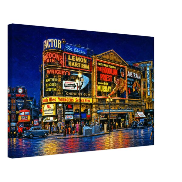 Piccadilly Circus at Night, London, England 1960s - Canvas Print 156a5f0b-9632-4f65-bb6e-a0588400b259